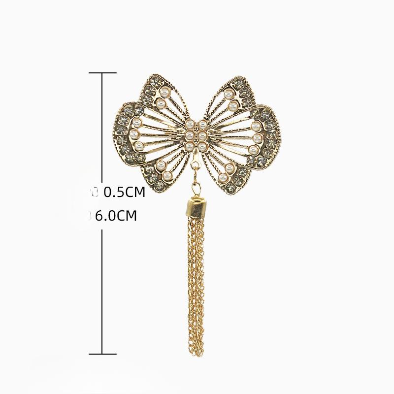 Kristallvorhang Dekorative Schnalle Stift Typ Vorhangbefestigungsschnalle Rostfrei und Langlebig