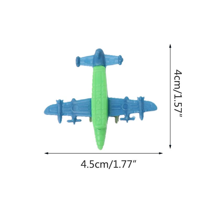 10 Pcs Mini Plastic Bomber Plane Fighter Aircraft Model Toy Military Gifts Kids