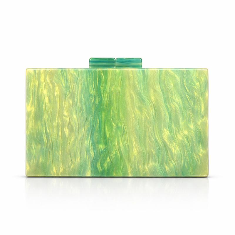 Shoulder Bag New Pearlized Acrylic Banquet Ladies Crossbody Evening Wedding Clutch Bags Crystal Original Brand Wallet Eco Pouch