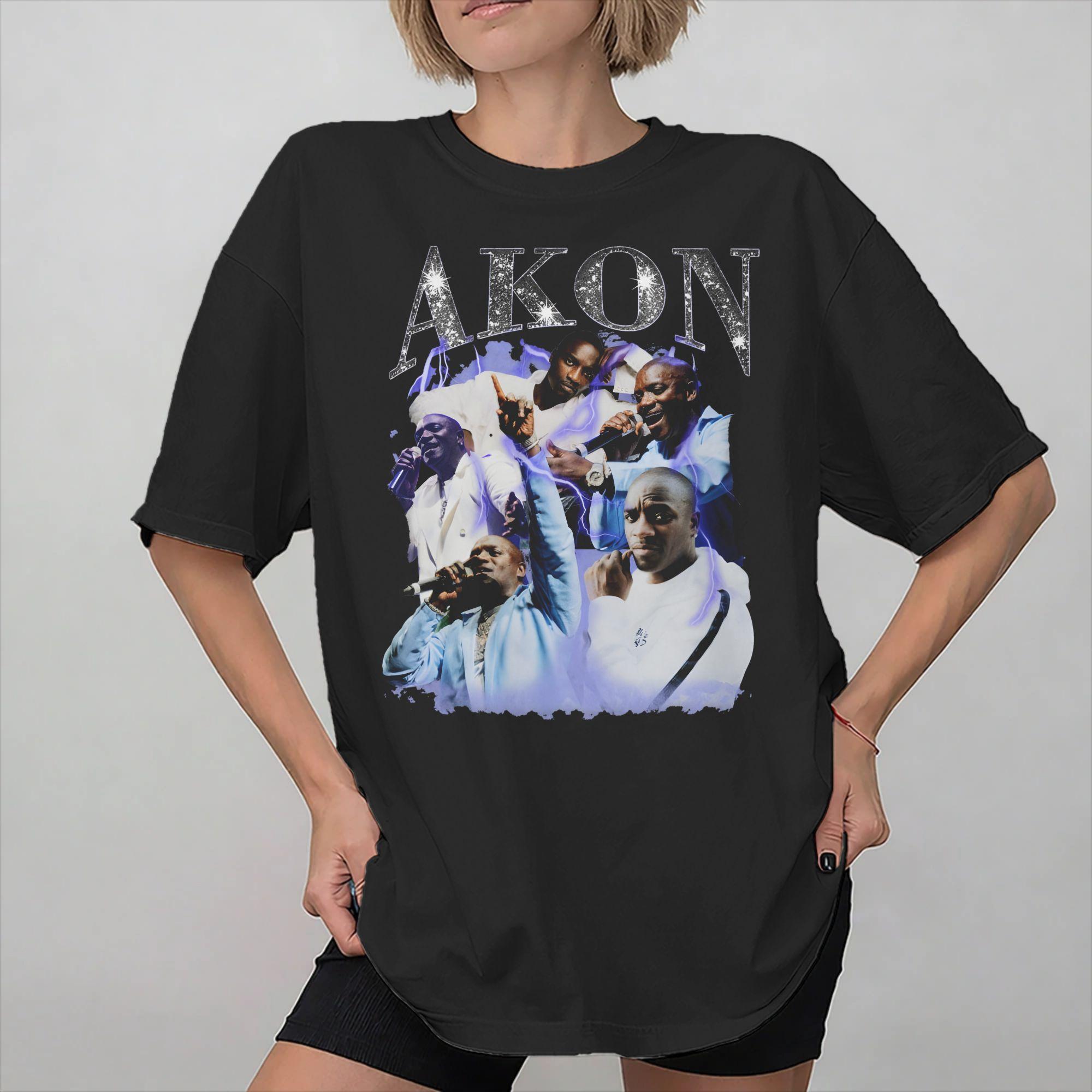 

Akon and Neyo Tour Graphic Printing T Shirts for Unisex Women Pure Cotton Tee Shirt Clothes S