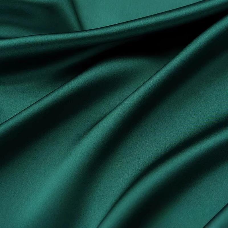 Wide 140cm Acetic Acid Satin Fabric Polyester Spandex Real Silk Fabric Lining Dress Clothing Pajamas Smooth and Silky Fabric