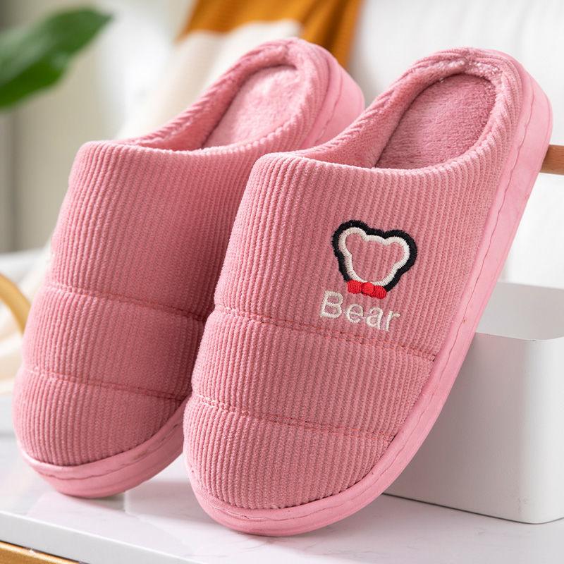 

Женские домашние тапочки на платформе, мужские зимние плюшевые тапочки, домашние пушистые тапочки, милая хлопковая обувь 36-37