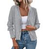 Women's Casual V-Neck Single-Breasted Long-Sleeved Knit Cardigan Long-Sleeved Knit Cardigan Top