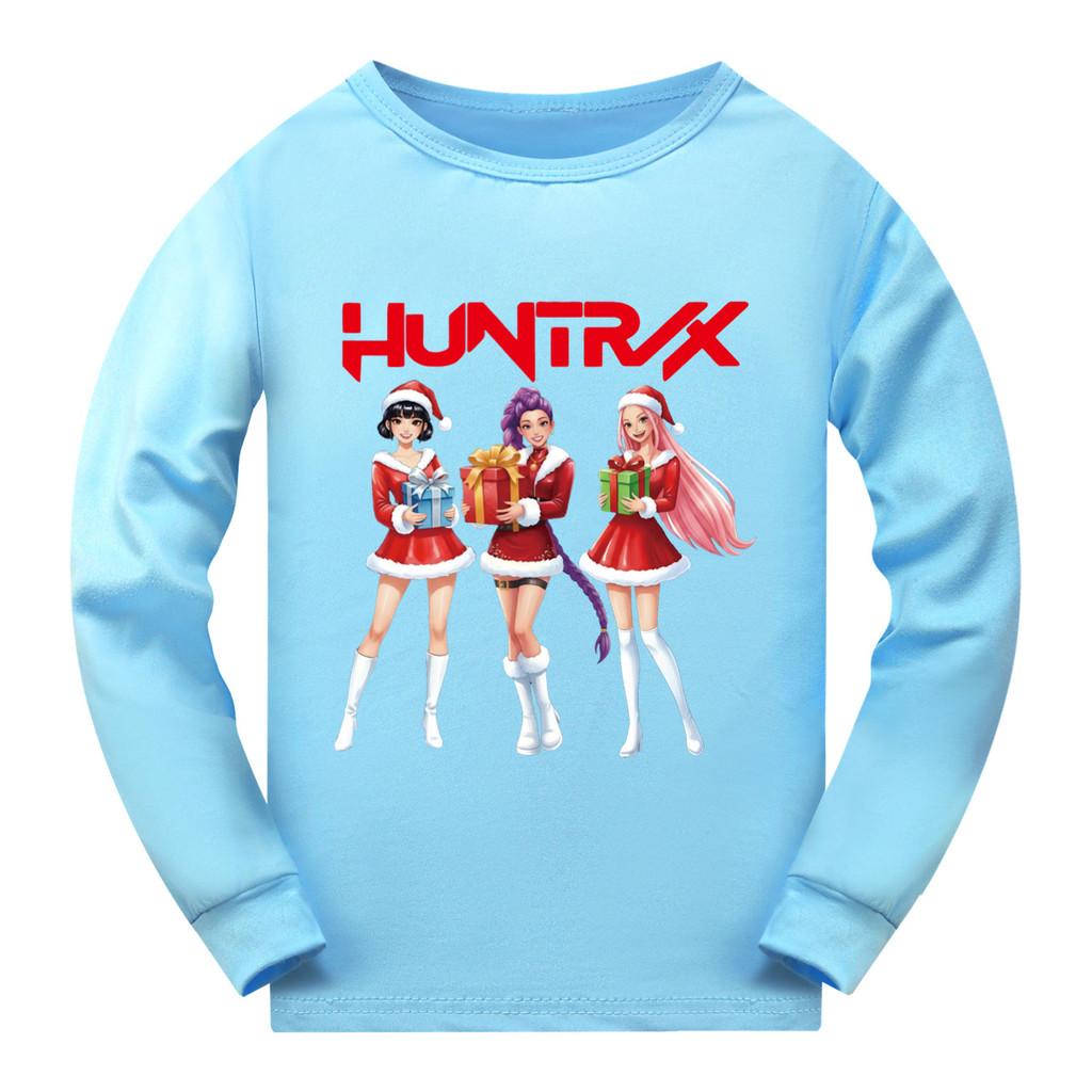 5086 Kids Girls Christmas New Year Rumi Zoey Mira Super Star Print Long Sleeves T-Shirt