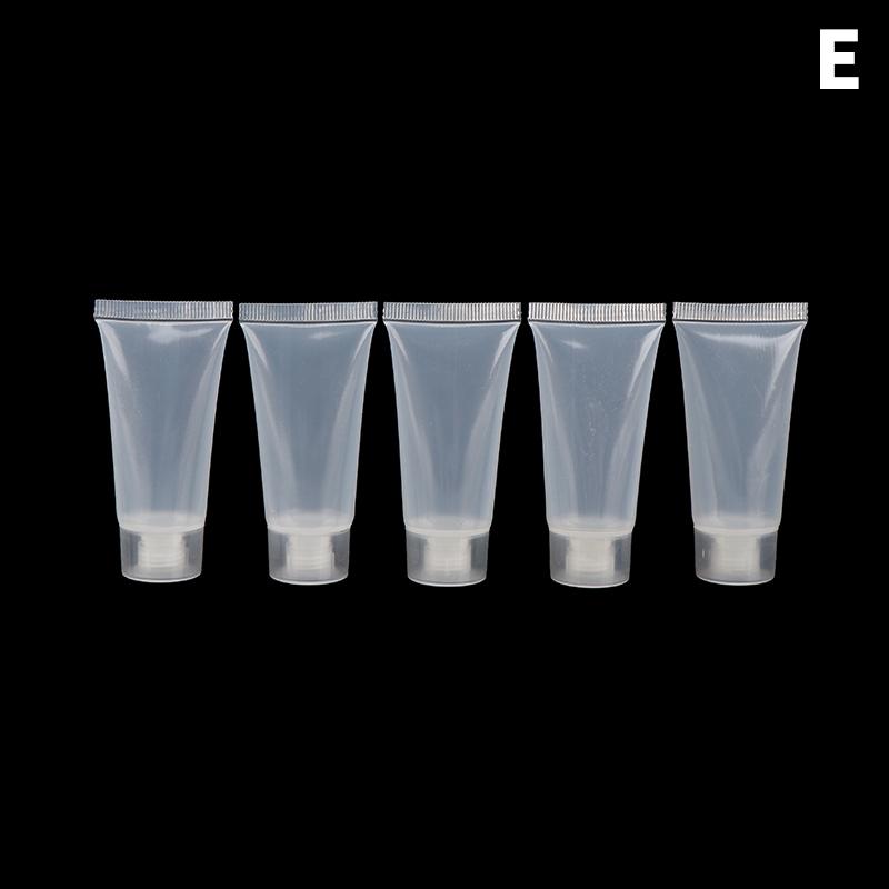 5Pcs Empty Lipstick Tube Lip Balm Soft Tube Makeup Squeeze Clear Plastic Lip Gloss Container Refillable Bottles 10Ml 15Ml 30/50M