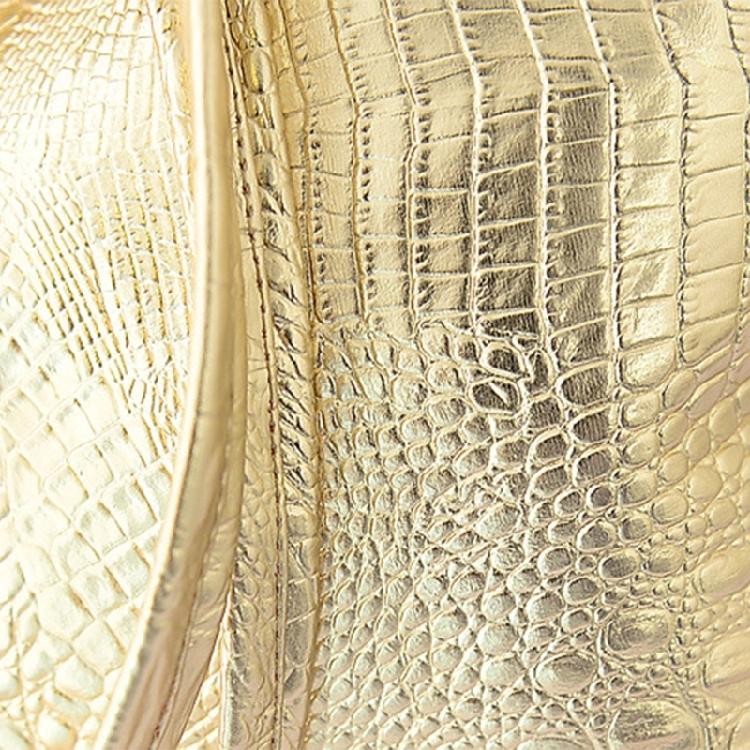 PU Leather Shoulder Bag Metallic Alligator Pattern Handbag for Easy Organization