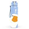1PC Simple White Duck Head Graphic 750ml Color Plastic Sports Water Bottle Leakproof Flip Straw Lid For Sports Office Home Use