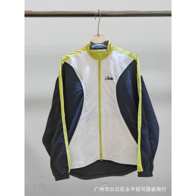 Mens Stand Collar Windbreaker Tracksuit Set Sporty Hoodie-Free Jacket Jogger Pants Casual Streetwear 2025
