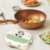 Stainless Steel Lunch Box 4-Compartment Lunch Containers For Adults With Cutlery Microwave-Safe Leakproof Meal Storage Box With