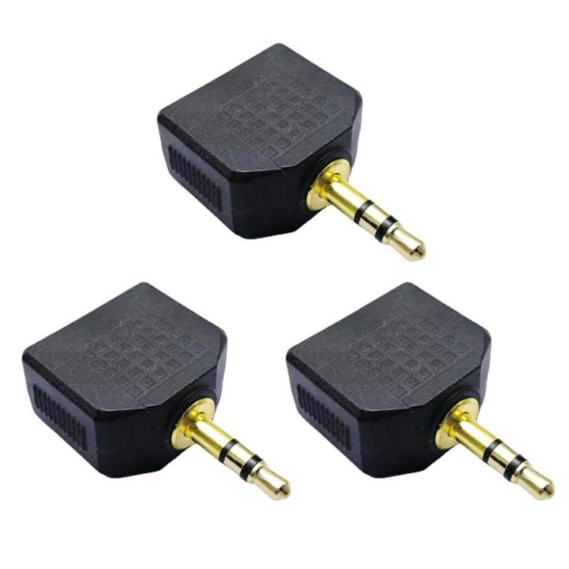 

Earphone Sound 3.5mm Jacks Male to Double Female Headphone Y Splitter Adapter for Phone Microphones Speaker