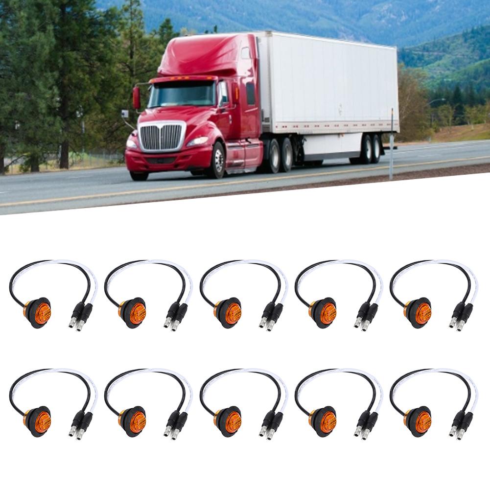 10 Stück 34 Zoll LED Seitenmarkierungsleuchte Begrenzungsleuchte mit DC-Anschluss 12V für Auto Anhänger LKW