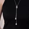 New Classic Simple Pearl Spiral Pendant Long Necklace Tassel Sweater Chain For Women Exquisite Jewelry Accessories Gifts