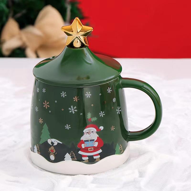 Christmas Mug High Value Creative Ceramic Cup Santa Coffee Cup Gift Box Souvenir Water Cup Gift