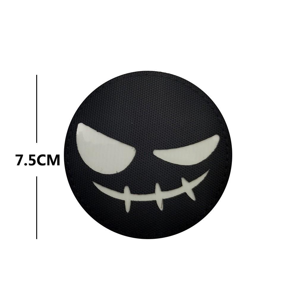 Outdoor Evil Smile Glow Morale Patch - Custom Laser Engraved Backpack/Arm Patch