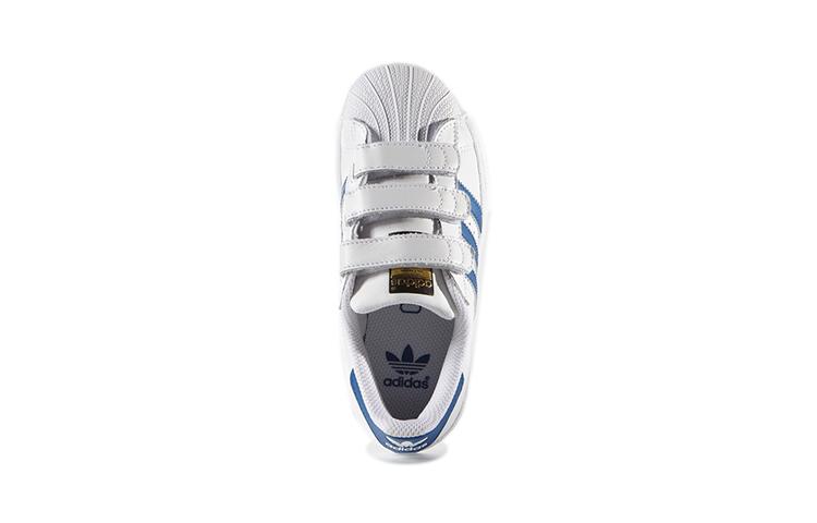 Adidas Originals SUPERSTAR CF Low top Kids' Skateboarding Shoes White Blue Children Aged 3 7 Years Old S74945