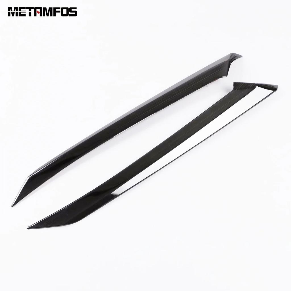 For Toyota Camry SE XSE TRD 2018      Stainless Steel Head Light Lamp Eyelid Eyebrow Accessories Car Styling