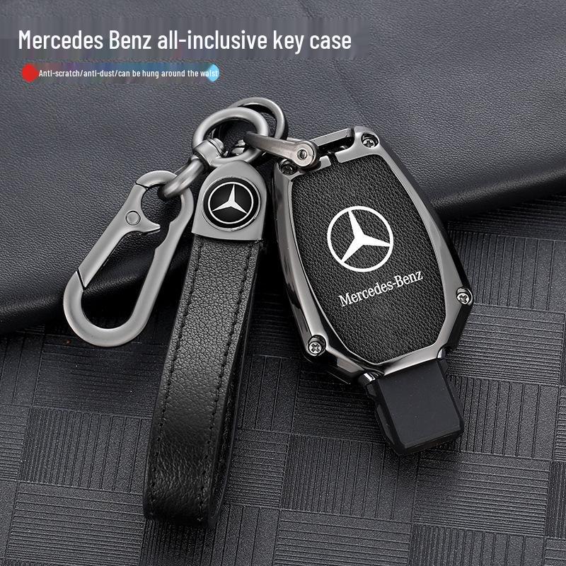 Mercedes-Benz E-Class Leather Key Cover for E300, E260L, C260, GLC300L, and GLE.