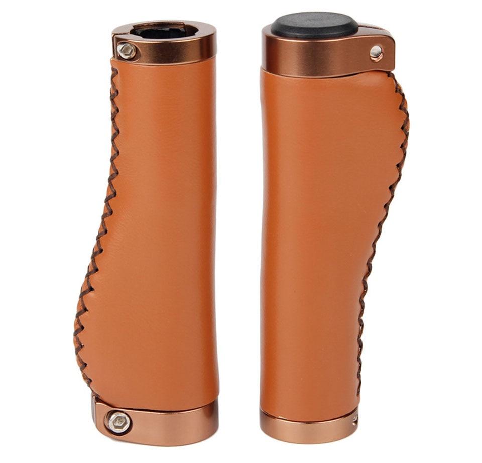 

Велосипед кермо ручки Анти-ковзання PU шкіра ретро ручка велосипеда ручки велосипедні частини коричневий