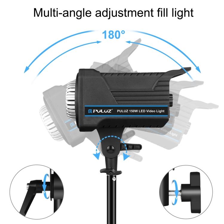 PULUZ 220V 120W Studio Video Light Dual Color Temperature Built-in Dissipate Heat System with Remote Control