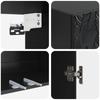 Wall Mounted Cabinet Black 66 x 34.5 x 90 cm Particleboard