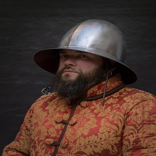 Medieval Kettle Hat Helmet: 14th Century Chapel De Fer, LARP SCA Armor