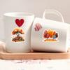 18pcs Watercolor Autumn Leaves Forest  Stickers Hand Account Cute Diy Photo Album Ins Waterproof Paste Cane Decoration  Vintage