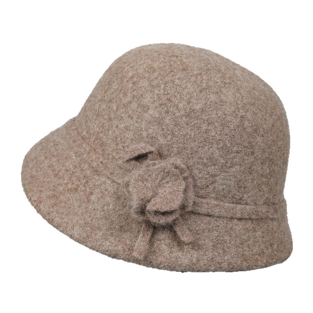 Simple Flower Wool Woolen Mother Hat Ladies Season High Sense Versatile Bucket Hat