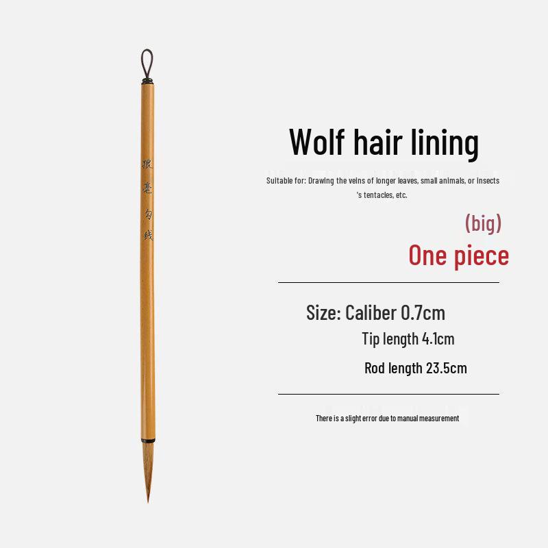 Shinjintai Brush Set: Wolf and Red Hair Brushes for Flower & Bird Freehand, Watercolor, Chinese Painting, Line Drawing, & Small Regular Script.