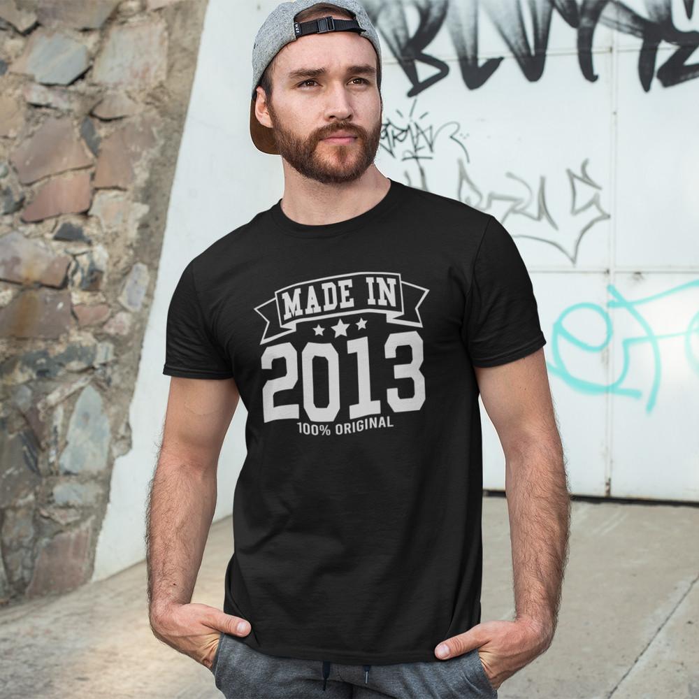 MADE IN 2013 T-SHIRT - Birthday year gift present card paper vintage celebration Unisex T-Shirt XXXXL