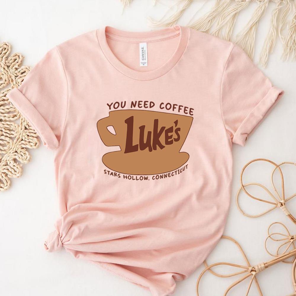 Tričko Stars Hollow Connecticut Tričko Lukes Coffee Retro Trička Luke's Diner Tričko k televiznímu seriálu Unisex Krátký rukáv Topy Dárek pro fanoušky