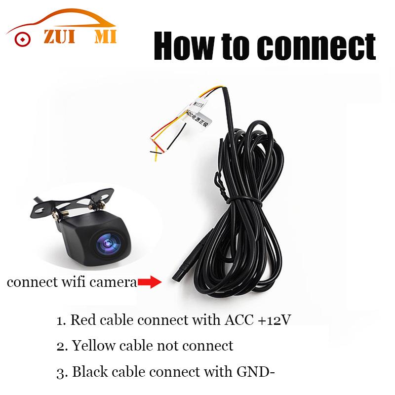 Car Rear View Monitoring Mobile Wireless WiFi Night Vision Blind Area Image Waterproof Reversing Camera Parking Assistance