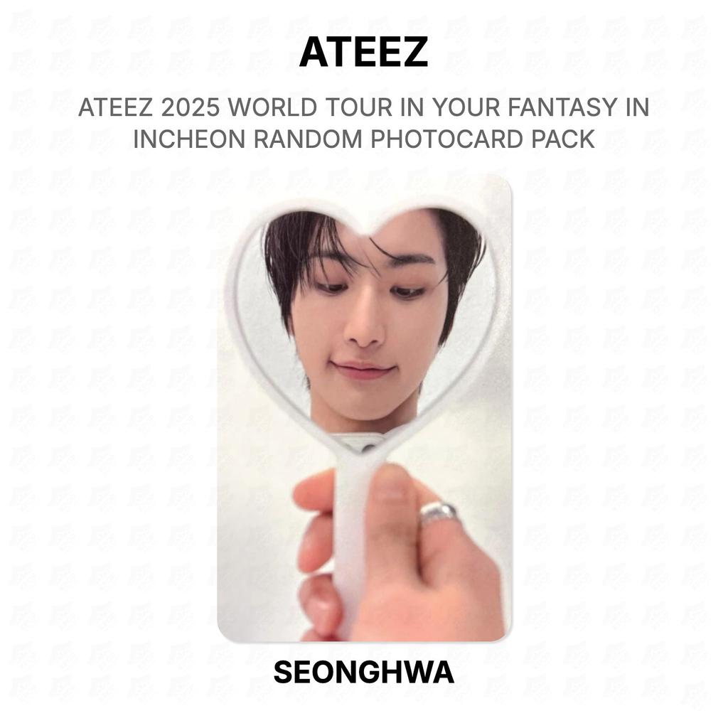 ATEEZ 2025 ŚWIATOWA TRASA W TWOJEJ FANTASY W INCHEON LOSOWY PAKIET FOTOKART OFICJALNA FOTOKARTA
