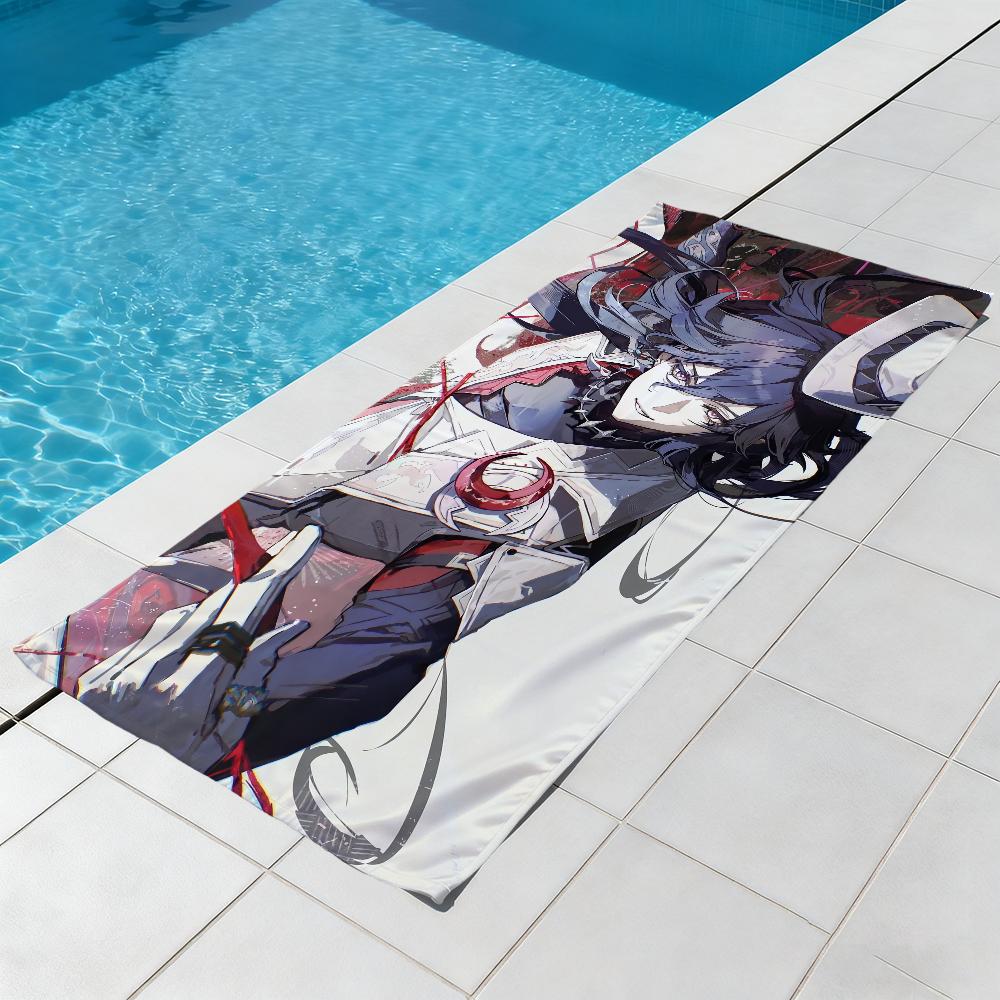 H-honkai Star Game RailAshveil Towel Beach Quick Dry Soft Pool Towels Gift for Travel Gym Shower Camping Sports