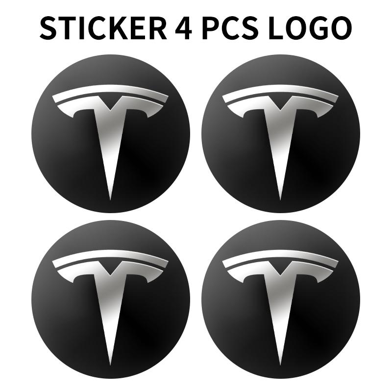 

4PCS For Tesla Wheel Center Caps Logo Cover Set for Model 3 Y S X, Hub Cap Emblem Replacement, Matte Black & Silver Black Tesla&2017-2026&Model Y 3 X S