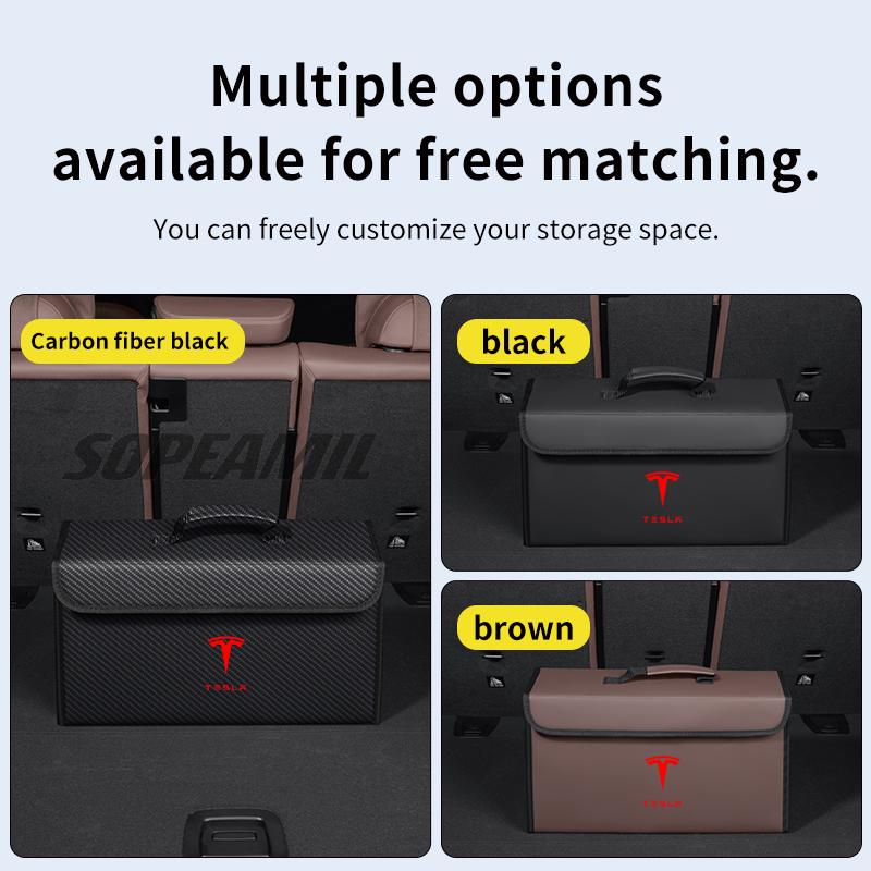 Car Trunk Storage Box Organizer Foldable Stowing Tidying Bag Tesla Model 3 Model Y Model S Model X CyberTruck Roadster Model Y L