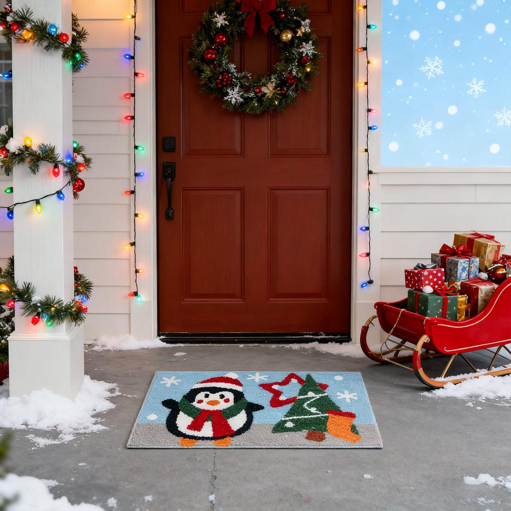 Christmas Bathroom Floor Mat Bathroom Carpet Non- Floor Mat Suitable For Bathroom Bathtub Kitchen Absorbent Cute Carpet