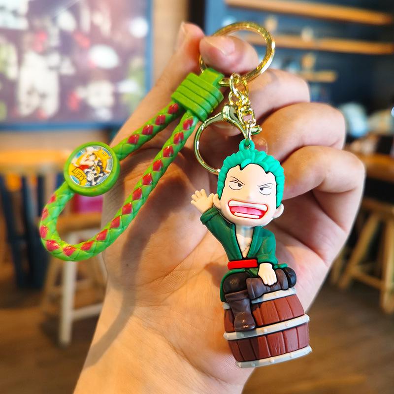 Cartoon Knit Luffy & Zoro Keychain Pendant