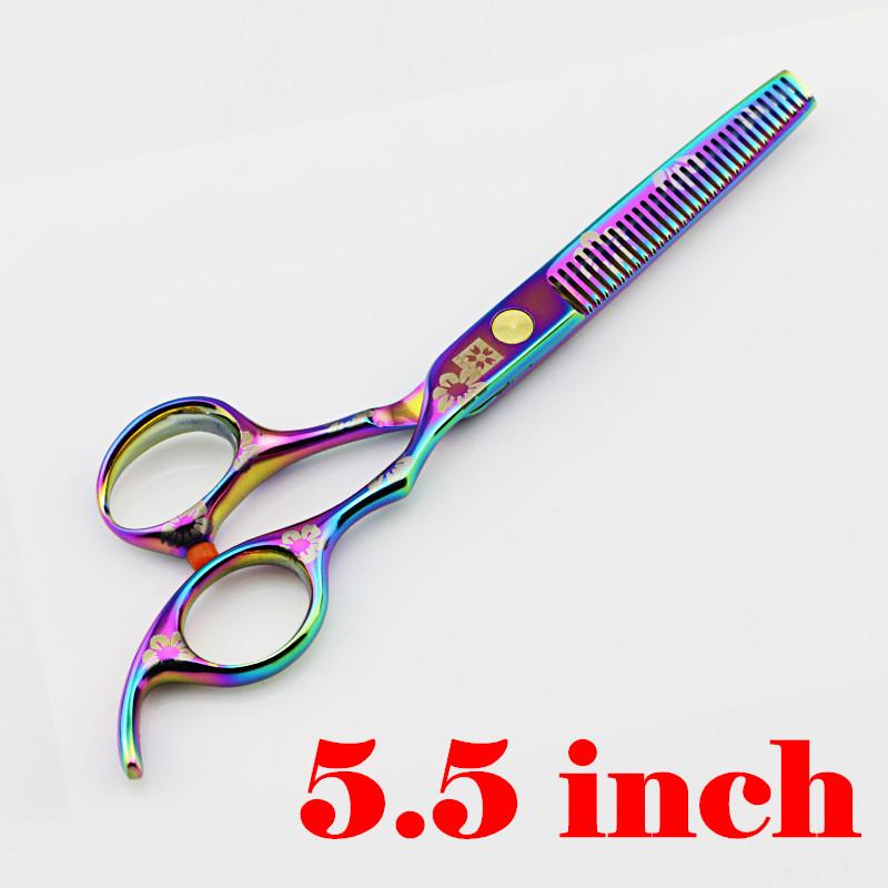 Professional 5.5 6 '' Purple Cherry Hair Scissors Haircut Thinning Barber Makas Cutting Shears Hairdresser Scissors