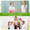 Handmade Crochet Tulip Flowers Bouquet Artificial Knit Simulation Craft Gift for Mom Women Bride Wedding Home Decor Party Supply