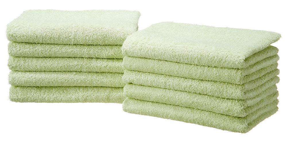 Hotel Face Set of Senshu Face Towels 32 x Light Green 10-Piece Japanese-Made (Approx. 82cm),
