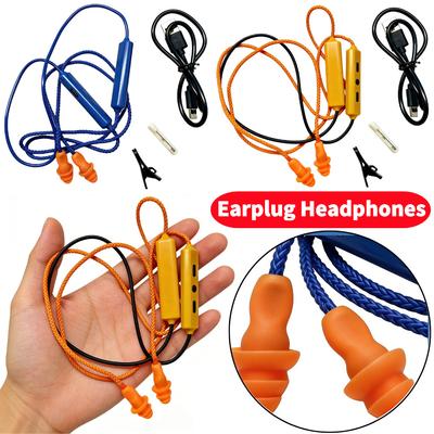 Protection Ear Plugs Wired Bluetooth Headset For Work Noise Suppression Hearing Protection Bluetooth Earplug Headphones