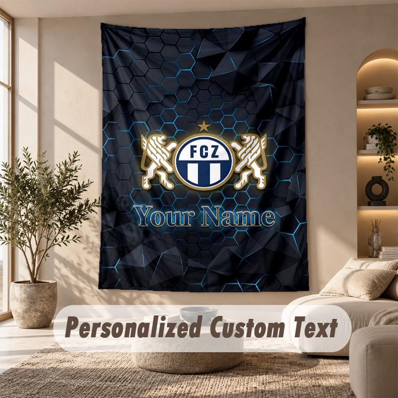 Tapestry Custom Name Text, Wall Hanging Tapestry Home Room DecorFC Zürich