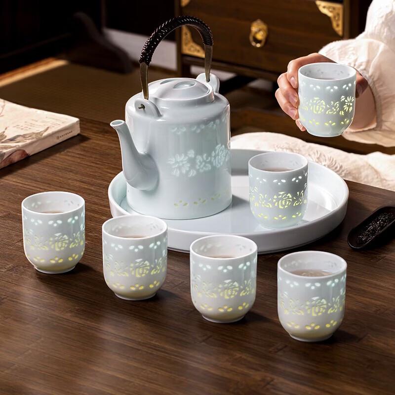 Aowei Jingdezhen Linglong Porcelain Tea Set