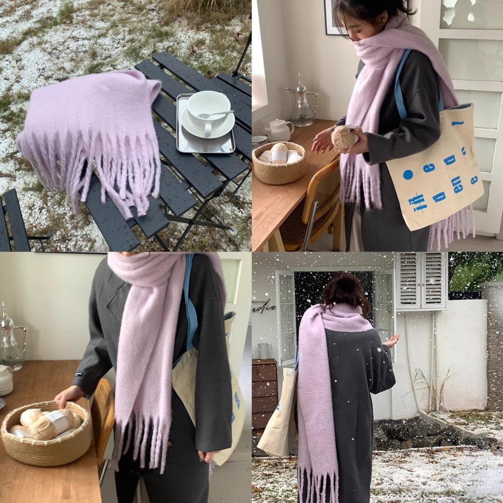 Dámský kostkovaný šátek v korejském stylu - Módní, Všestranný, Zesílený pletený nákrčník