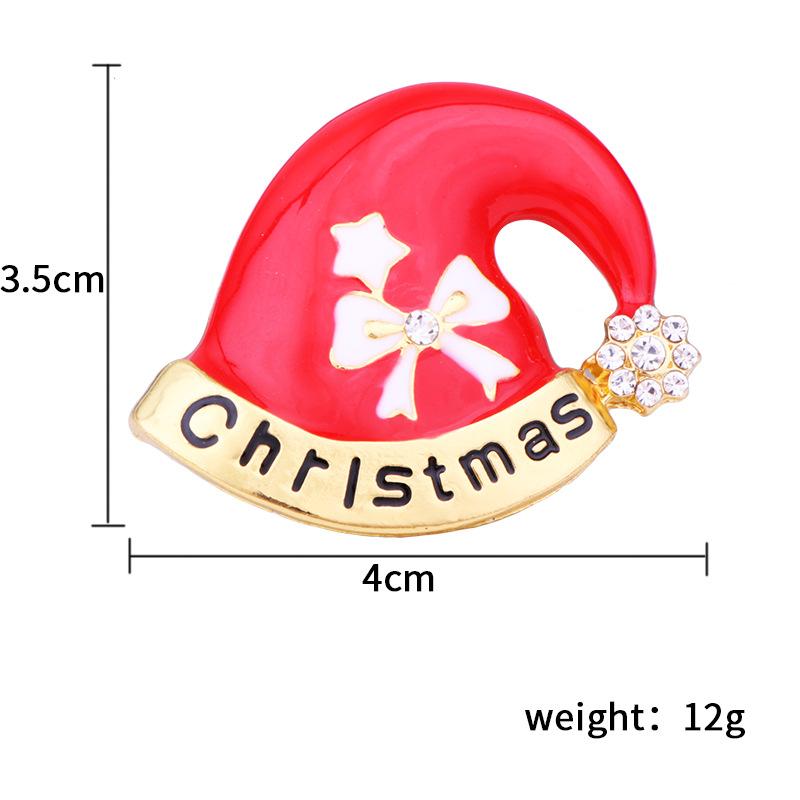 Weihnachtsbroschen Set Baum Weihnachtsmann Schneemann Schlittenglocke Stiefel Anstecknadel für Weihnachts-Pullover Dekoration Körperaccessoires