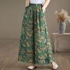 Women's Fashion Yamamoto Pants Thin Loose Printed Wide Leg Pants Skirt Summer
