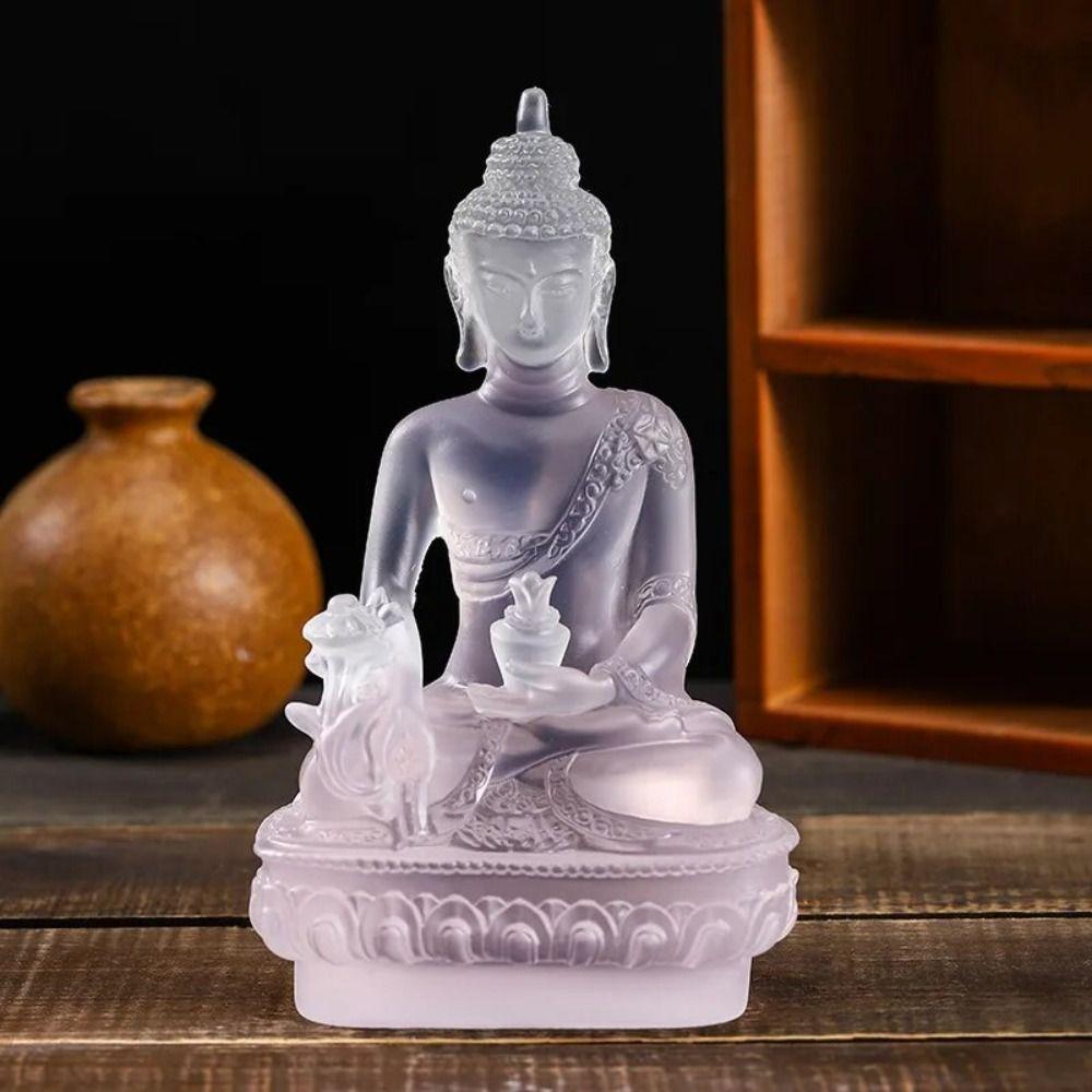 Zen Ornaments Medicine Buddha Statue Resin Craft Pharmacist Buddhist Sculpture  Office