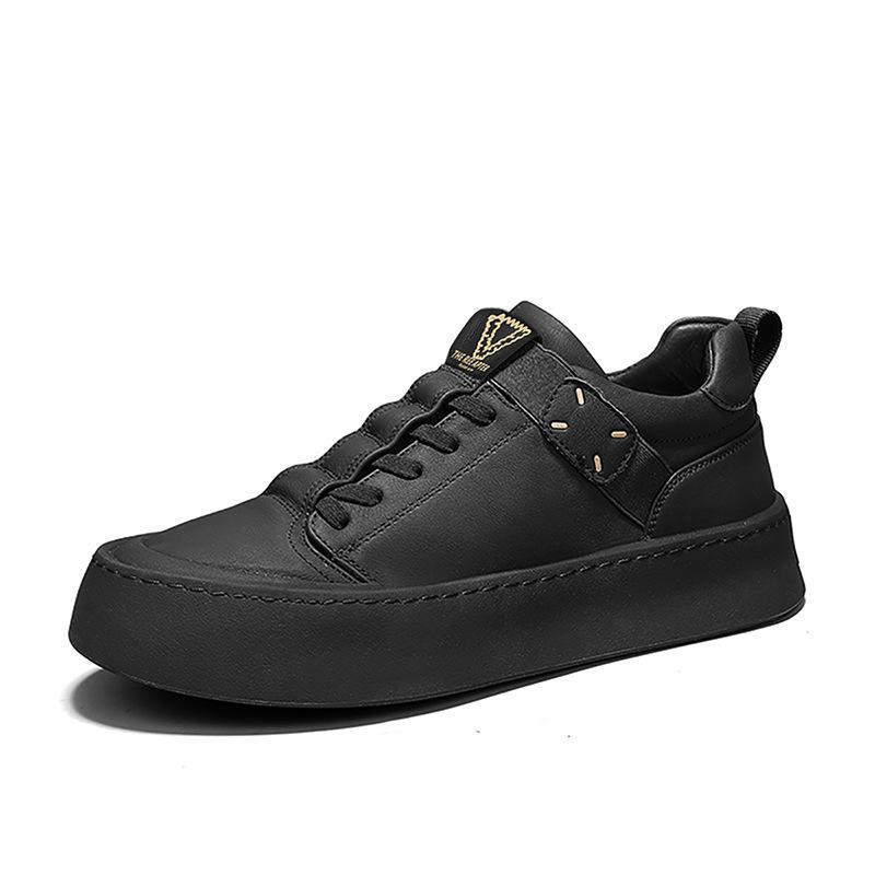 

Повседневная обувь мужская осень 2024 года новые кожаные низкие туфли с одной педалью туфли-лодочки модные универсальные туфли для мужчин 39 чёрный