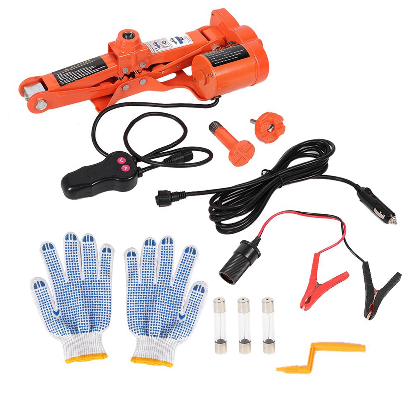 

12 В 3 тонны 42 см Электрический ножничный домкрат Электрический надувной насос Автомобильный электрический гаечный ключ (# 1)