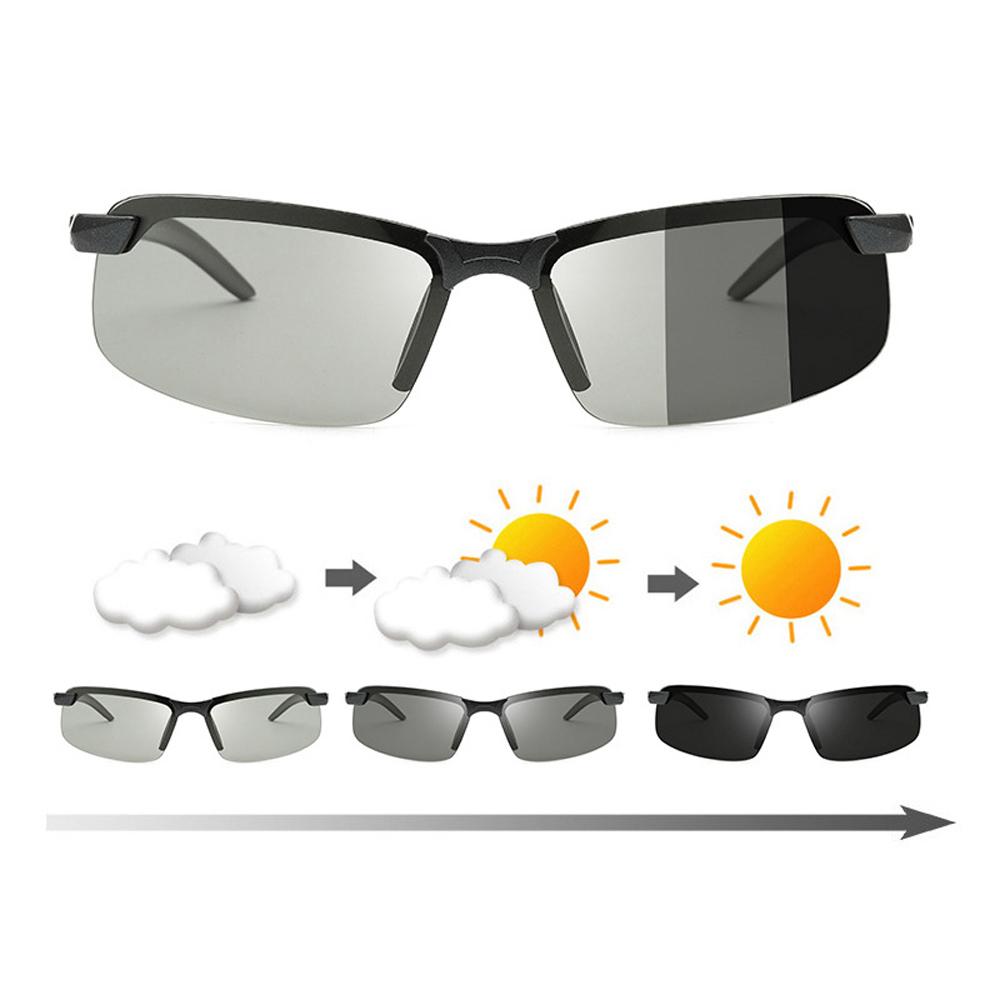 Polarized Photochromic Outdoor Driver Sunglasses for Men Women Anti Glare UV400 Protection for Day Night Driving Sun Glasses